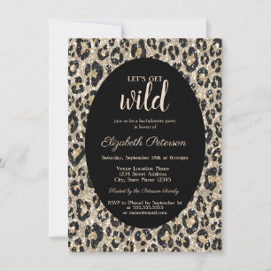 Invitation Obtenons Wild Parties scintillant Empreinte de léo