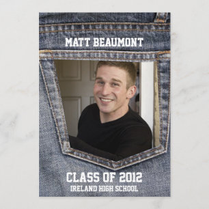 Invitation Obtention du diplôme de photo de poche de