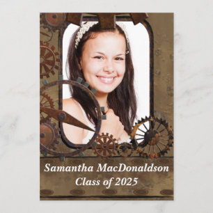 Invitation Obtention du diplôme mécanique de photo de