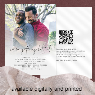 Invitation Obtention Hittement QR Photo Overlay Mariage gay