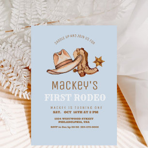 Invitation Occidental Premier Rodeo Cowboy Anniversaire