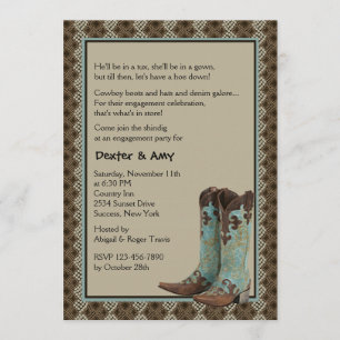 Invitation occidentale de bottes
