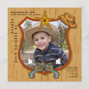 Invitation occidentale de photo de cadre