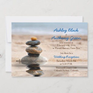 Invitation Ocean Beach Destination Mariage Réception Uniqueme