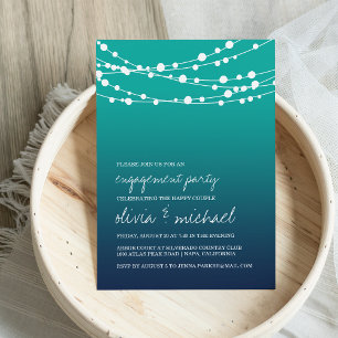 Invitation Ocean Blue String Lights