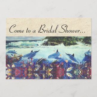 Invitation Océan Dolphin Sea Turtle Fête des mariées de poiss