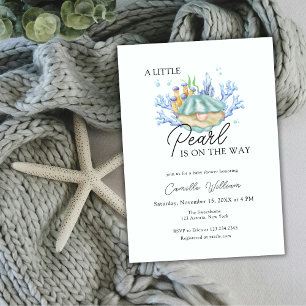 Invitation Ocean Little Pearl Under the Sea Baby shower