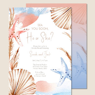 Invitation Océan Révélation du Sexe Il ou Elle Côtier