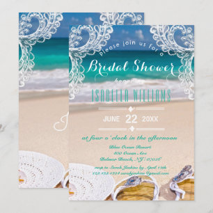 Invitation Océan Turquoise Plage Été Enterrement de Vie de Je