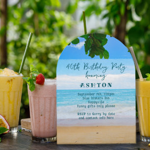 Invitation Ocean View Fête d'anniversaire adulte