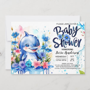 Invitation Ocean's Symphony : Baby shower de garçon sur le th