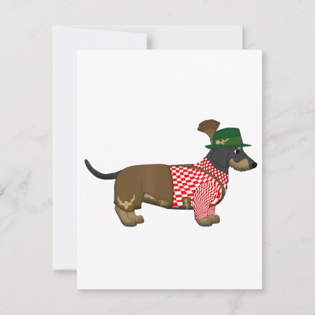 Invitation Octoberfest 2018  - Costume drôle de dachshund all (Devant)