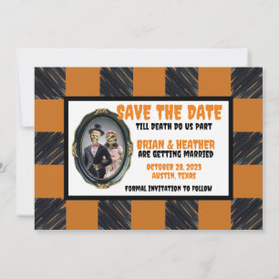 Invitation Octobre Mariage Halloween Enregistrer La Date