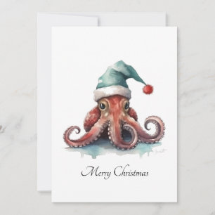 Invitation Octopus Christmas Joy, personnalisé