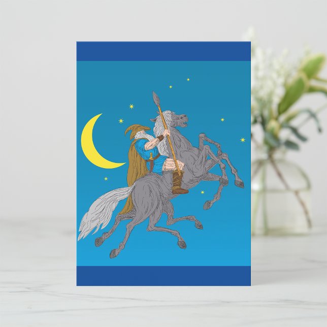 Invitation Odin Riding Sleipnir Norse Mythologie Vive Dieu (Créateur téléchargé)