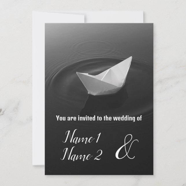 Invitation Odyssée du bateau en papier (Devant)