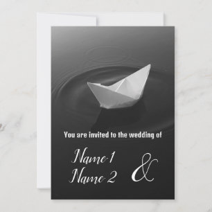 Invitation Odyssée du bateau en papier