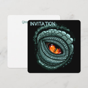 Invitation Œil de prédateur reptile primal