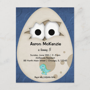 Invitation Oeuf Dinosaure