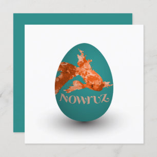 Invitation oeuf peint à la morue de nowruz
