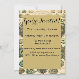 Invitation OEuf vintage Nid Art Peinture OEufs