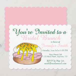 Invitation Oeufs Benedict Wedding shower nuptial Brunch