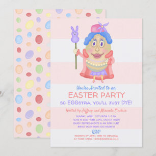 Invitation Oeufs de Pâques amusants pour la fête du printemps
