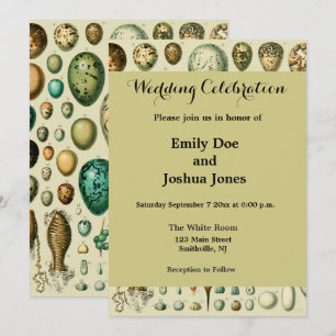 Invitation Œufs d'oiseaux vintage Art de l'œuf de poisson fra