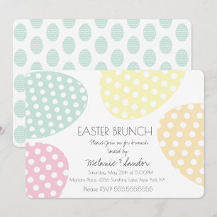 Invitation Oeufs Pâques Modernes Dîner Brunch Famille