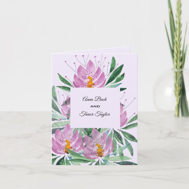 Invitation Oeuvres d'art originales Fleurs en fleurs Violet A (Devant)