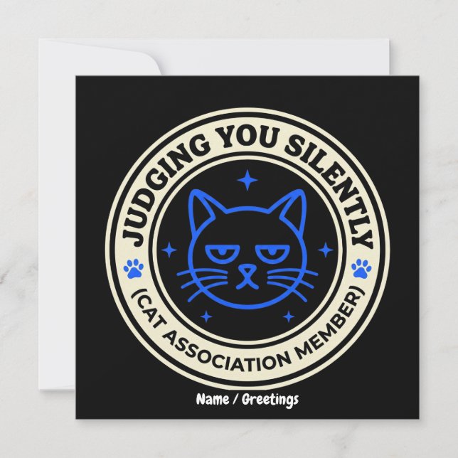 Invitation Official Cat Association Member Judging You Silen (Devant)