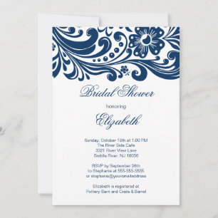 Invitation officielle à la douche nuptiale de Blue