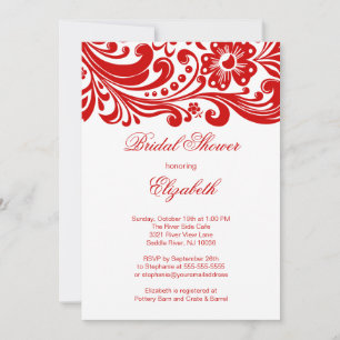 Invitation officielle à la nuptiale de Red Floral