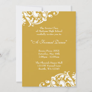 Invitation officielle au bal de fin d'année Gold a