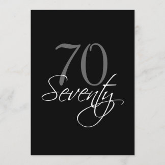 Invitation officielle Black Grey 70e anniversaire