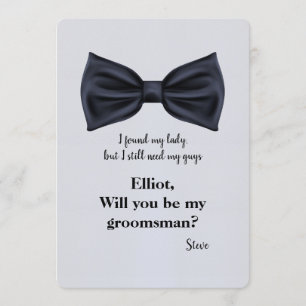 Invitation officielle de Bowtie Groomsman