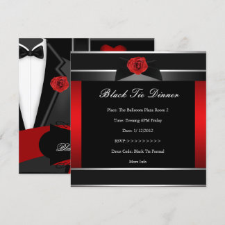 Invitation officielle de dîner en tenue de soirée 