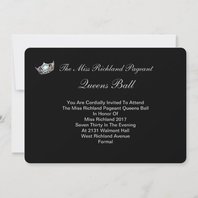 Invitation officielle de la Couronne d'argent IV-A (Devant)