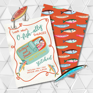 Invitation Officiellement Fiancés Sardine Funky Sauvegarder l