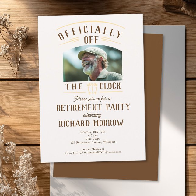 Invitation “Officiellement hors des heures de service” Fête d (Créateur téléchargé)