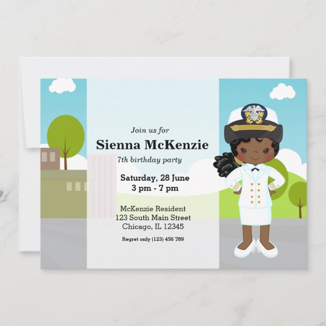 Invitation Officier de la marine (Devant)