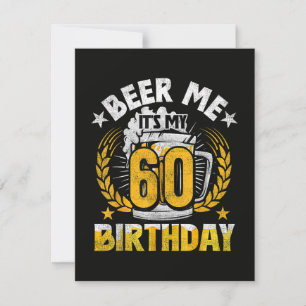Invitation Offre moi une bière, c'est mon 60e anniversaire Dr