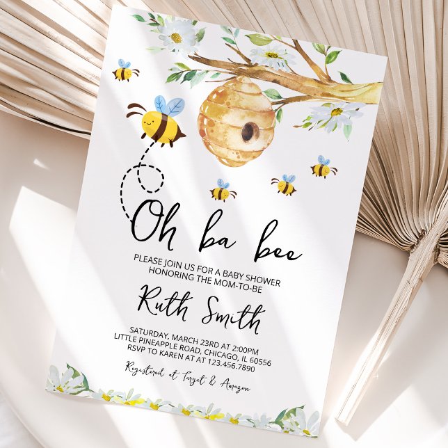Invitation Oh BaBee Baby Shower (Créateur téléchargé)