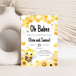 Invitation Oh Babee Bee Baby shower