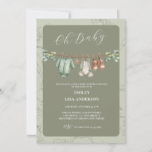 Oh Baby Botanical Sage Baby Shower