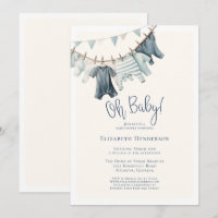 Oh Baby Boy Vintage Baby shower de ligne de linge