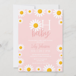 Invitation Oh Baby Daisy Baby shower rose