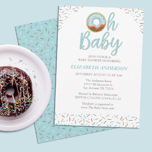 Invitation Oh Baby Donut Saupoudrer bébé garçon douche Invita