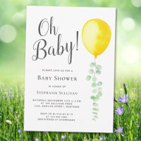 Oh Baby Eucalyptus Baby shower de ballon jaune