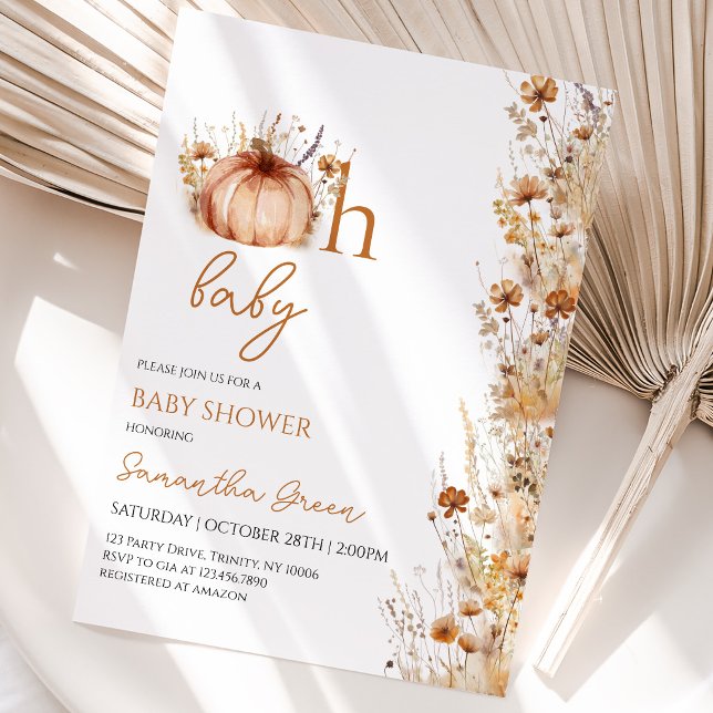 Invitation Oh Baby Fall Baby Shower (Créateur téléchargé)